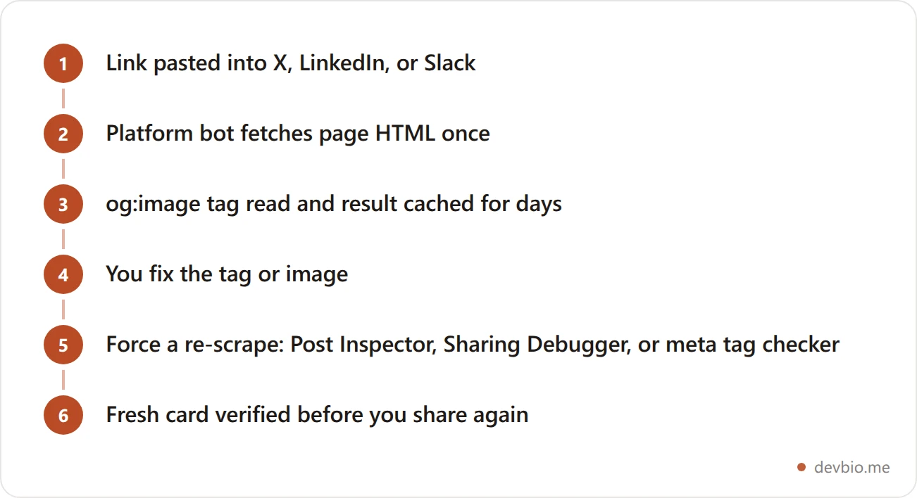 Debugging a broken social preview: from cached failure to verified fix